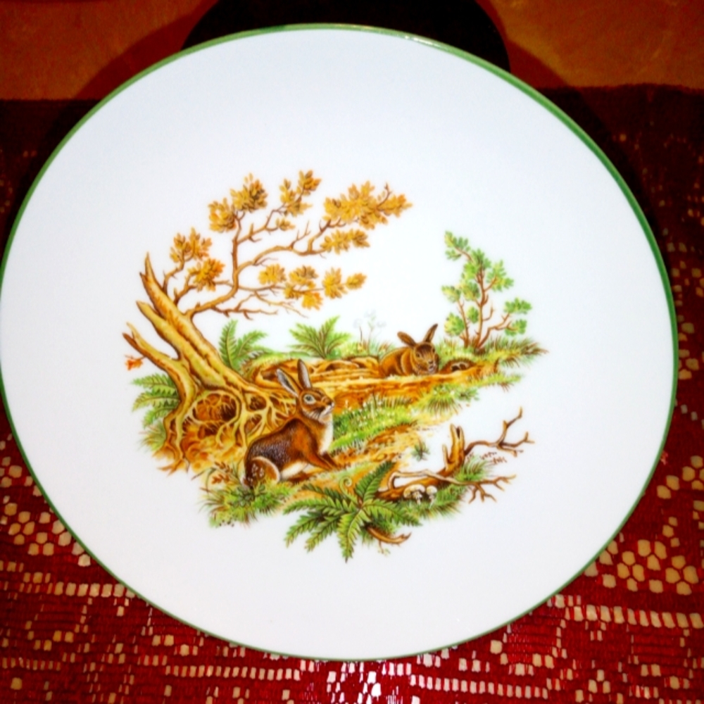 Vintage Rabbits plate